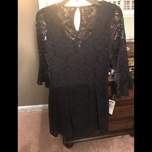 Navy blue lace dress